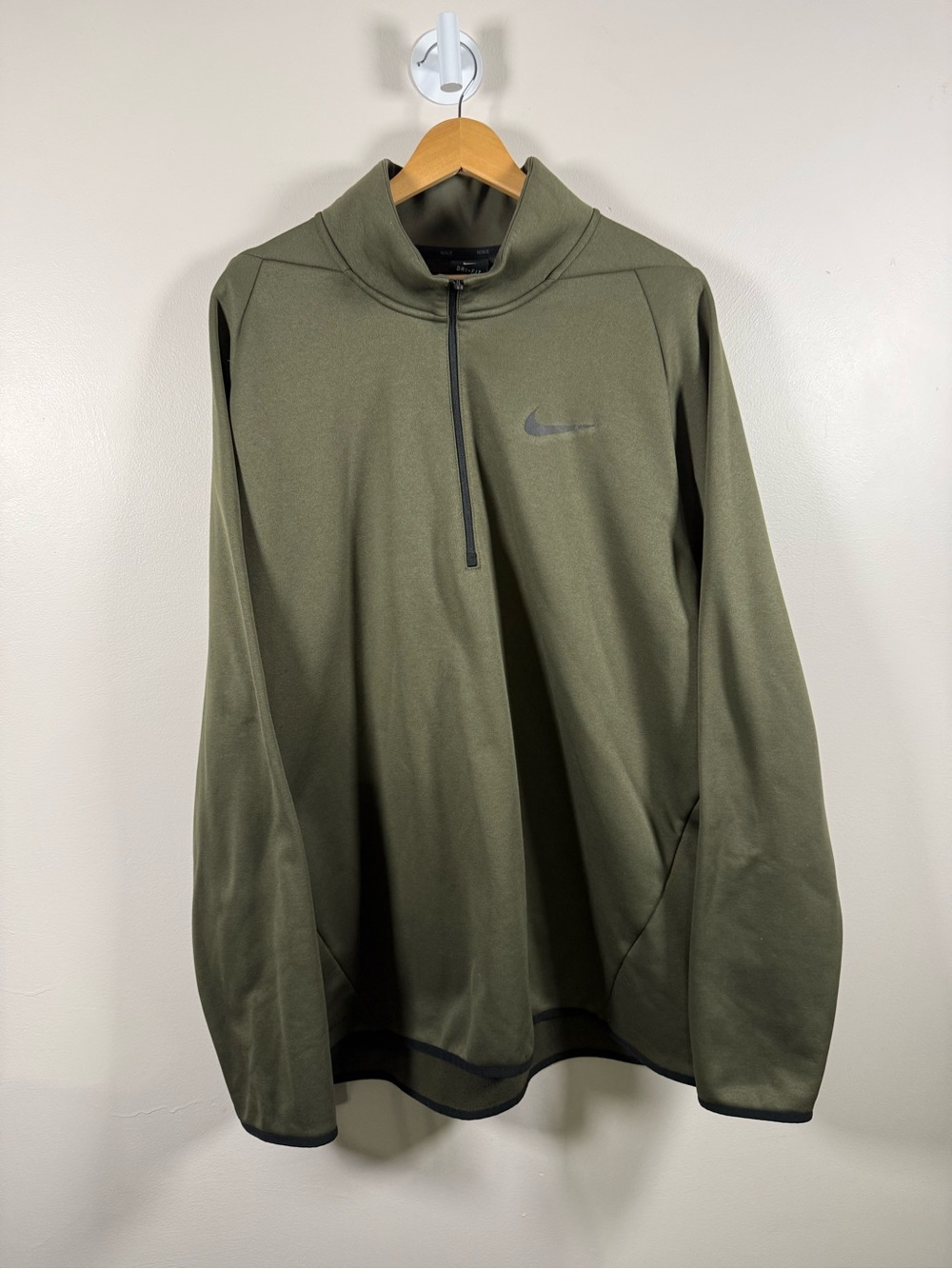 Nike Men’s Olive Green Half-Zip Performance Jacket